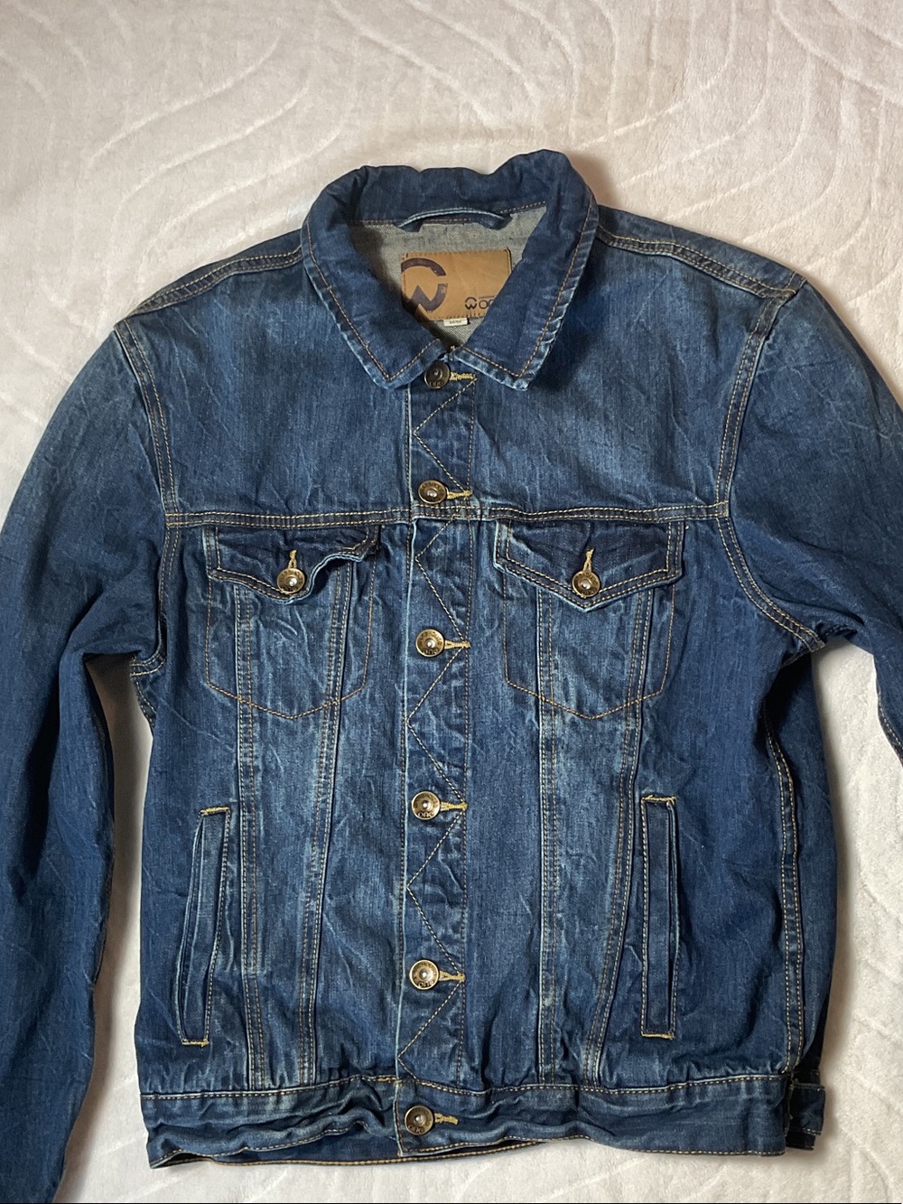 Classic Dark Blue Denim Jacket - Casual Jean Jacket